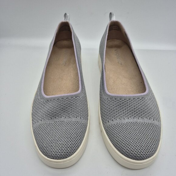 Vionic Shoes - Vionic Womens Uptown Skimmer Shimmer Gray Knit Slip-on Comfort Shoes Size 9 (200